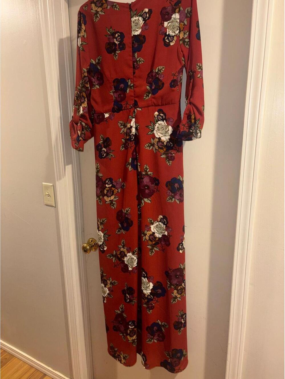 Let Them Eat Cake Floral Maxi Romper Dress Medium - Picture 2 of 6